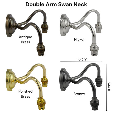 double arm swan swatches and dimensions