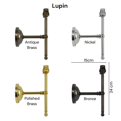Lupin swatches and dimensions