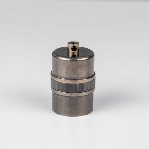 Hadleigh bathroom pendant light brass shade with industrial design and water-resistant finish