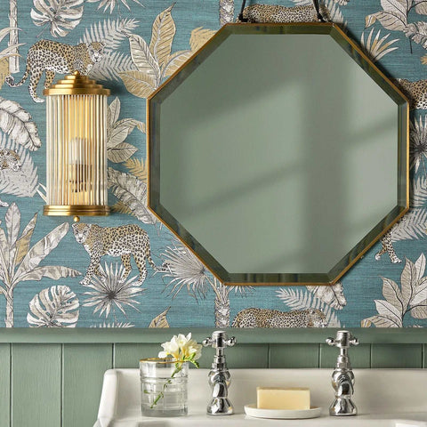 Baby Roddy Bathroom Wall Light by Pooky adds elegance and Art Deco style with clear glass rods and polished fitting.