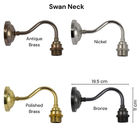 swan neck swatches and dimensions