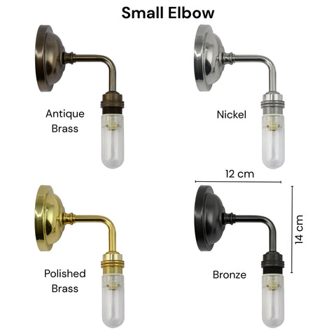 Brook Small Ribbed Glass Shade Bathroom Wall Light