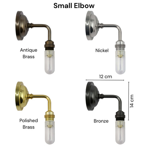 Hythe Small Smoked Glass Shade Bathroom Wall Light
