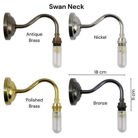 Bodium Medium Clear Glass Shade Bathroom Wall Light
