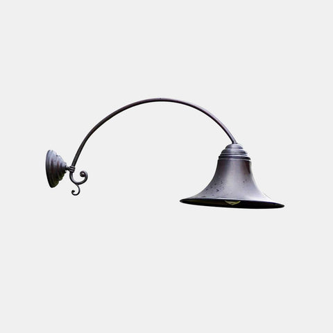 Kew Outdoor Wall Light large bronze brass curved outdoor lighting fixture