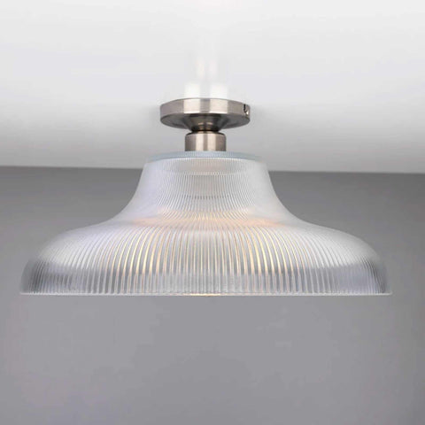 Mono Prismatic Ceiling Light with prismatic glass shade for modern interiors.