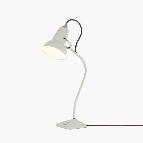 Anglepoise Original 1227 Mini Table Lamp in off white with adjustable arm and pyramid base for focused lighting