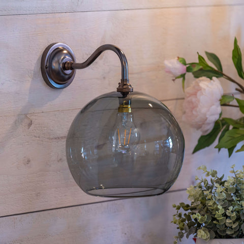 Soho Large Smoked Glass Shade Wall Light