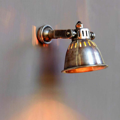 Foxton Adjustable Spotlight by Chehoma industrial-style wall light with adjustable metal shade