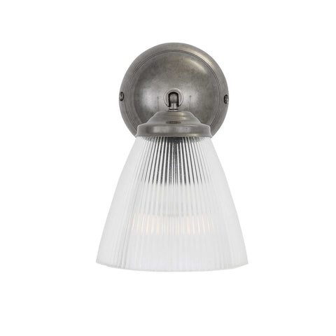 Gadar Adjustable Wall Light with prismatic glass shade and swivel bracket in industrial style