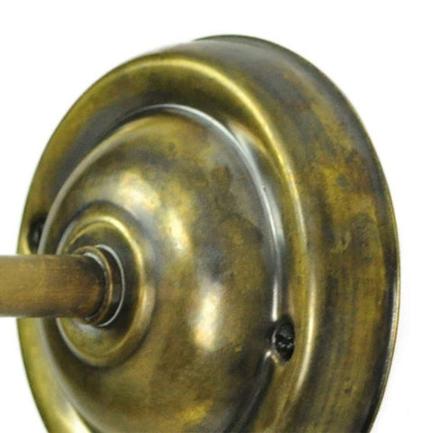 Large Henley Bell Wall Light in antique brass with a solid brass bell-shaped design and vintage industrial style.