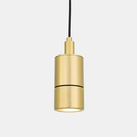 ENNIS IP44 RATED Cylindrical Bathroom Pendant Light in Satin Brass
