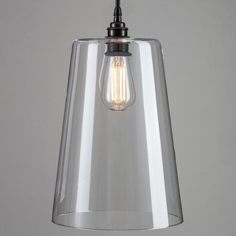 CLASSIC EXTRA LARGE Tapered Bathroom Pendant Light in Black