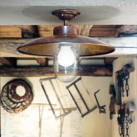 CLASSIC Outdoor Aged Copper and Brass Ceiling Pendant Light