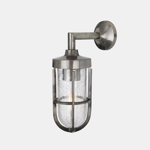 TRADITIONAL CLADACH Cage Outdoor IP65 Wall Light in Antique Silver
