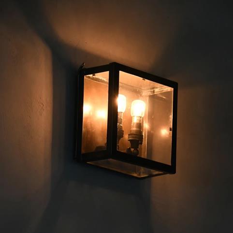 VITRINE Box Double Wall Light IP43 Rated in Bronze