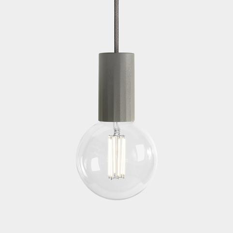 MODERN SCANDI Simple Bulb Pendant Light in Charcoal