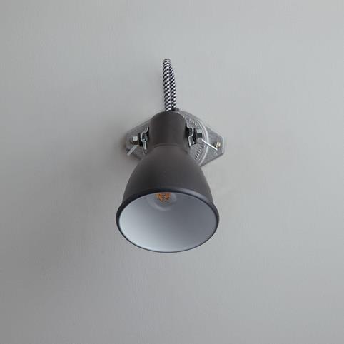 ADJUSTABLE Stirrup 1 Single Spotlight Wall Light in Black