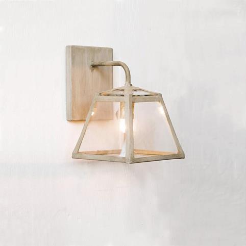 CHEHOMA Classic Square French Indoor Lantern Wall Light in Cream