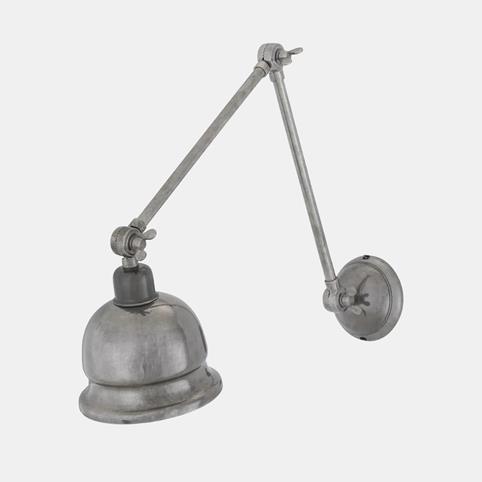 ADJUSTABLE Angled Traditional Wall Light in Antique Silver