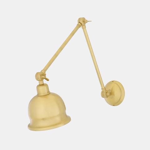 ADJUSTABLE Angled Traditional Wall Light in Satin Brass