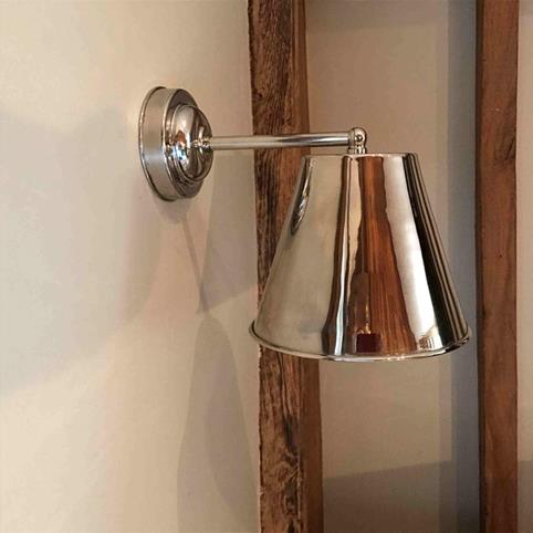 LARGE Bell Interior Wall Light in Polished Nickel