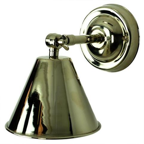 SMALL ADJUSTABLE Bell Wall Light in Polished Nickel