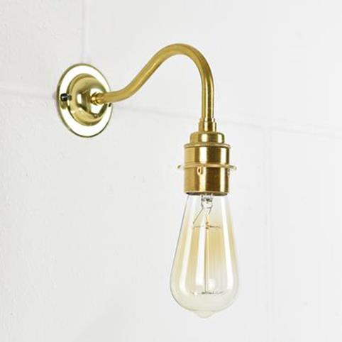 CHARTHAM Swan Neck Wall Light in Polished Brass