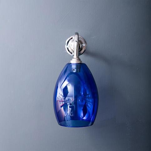 COLOURED GLASS Wall Light in Blue