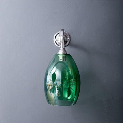 COLOURED GLASS Wall Light in Green
