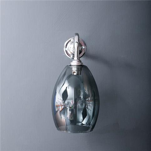 COLOURED GLASS Wall Light in Grey