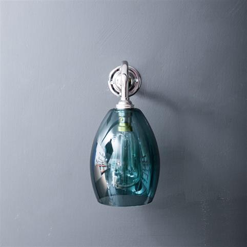COLOURED GLASS Wall Light in Teal