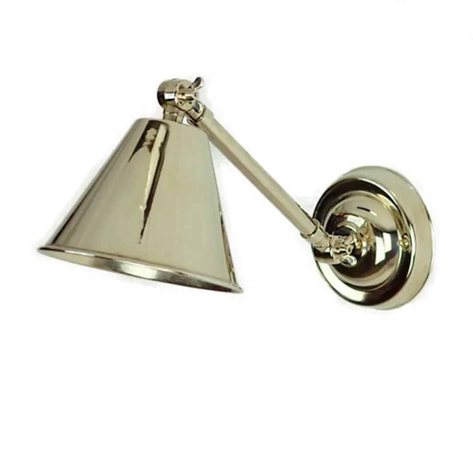 DOUBLE ADJUSTABLE ARM Wall Light - Bell Shaped in Nickel