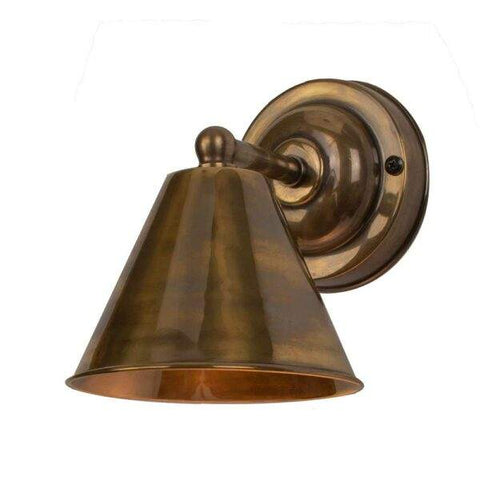 Henley Bell Wall Light small vintage brass wall lamp for task and accent lighting