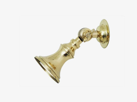 Polished brass finish swatch for Accra Traditional Small Brass Spotlight, displaying a bright reflective gold-brass surface.
