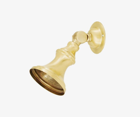 Satin brass finish swatch for Accra Traditional Small Brass Spotlight, showing a smooth brushed brass surface with a soft matt sheen.