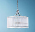 Pooky Artemis Chandelier pendant light with brass frame and clear glass rods in modern Art Deco style