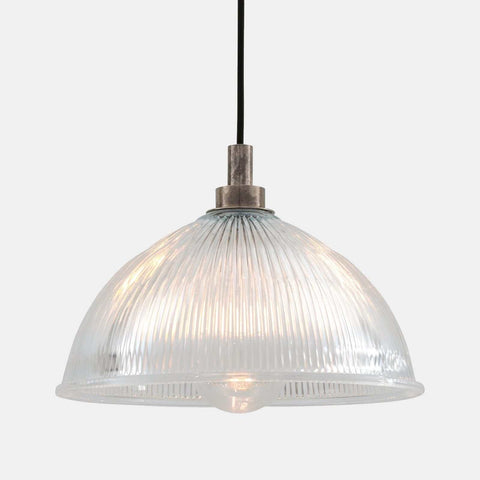 Maris Bathroom Pendant Light with prismatic glass shade and water-resistant design for bathroom and outdoor use