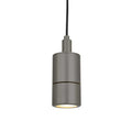 Ennis IP44 Spot Pendant Light modern cylindrical brass pendant with black cord for bathroom or kitchen lighting