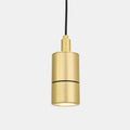 Ennis IP44 Spot Pendant Light modern brass cylindrical pendant with black cord for bathroom or kitchen lighting