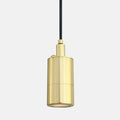 Modern tubular solid brass pendant light with IP65 rating, black cable, designed for bathrooms and kitchens - Ennis IP65 Spot Pendant Light