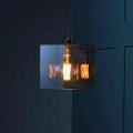 Bramley Bathroom Smoked Globe Pendant Light with modern smoked glass shade and LED bulb.