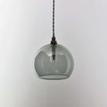 Soho Medium Smoked Bathroom Glass Shade pendant light with grey smoked glass and IP44 rating