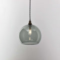 Soho Medium Smoked Bathroom Glass Shade pendant light with grey smoked glass and IP44 splash-proof rating