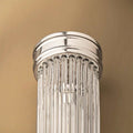 Pooky Long Roddy bathroom wall light with chrome finish and vertical glass rods, IP44 rated for moisture resistance.