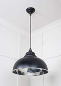 Brampton Hammered Nickel Pendant Light with hammered nickel finish and domed shape for modern industrial home lighting