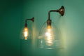 Margate Small Ribbed Glass Shade wall light with handcrafted ribbed glass and customizable fittings