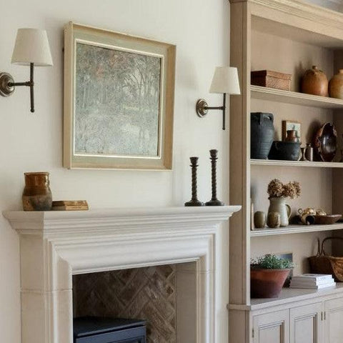 lupin wall light with cream shade