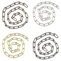 Replacement chains in various finishes for Denton Large Ribbed Ceramic Shade pendant light suspension