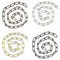 Set of four different colored chains for Soho XXL Clear Glass Shade Pendant Light suspension